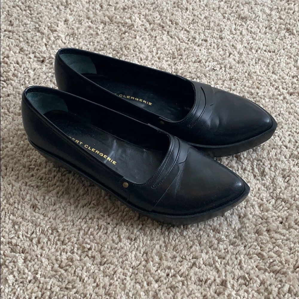 Black Robert Clergerie platform with pointed toe